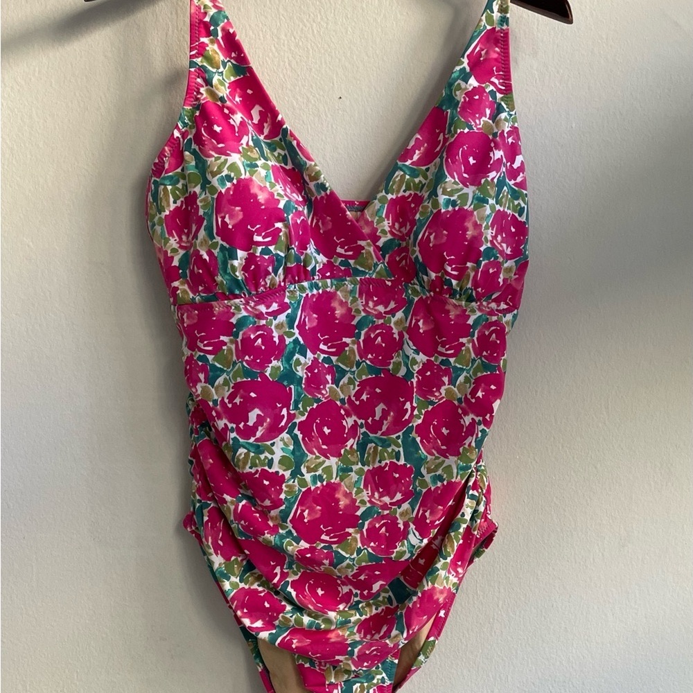NWOT Garnet Hill Pink Floral one-piece